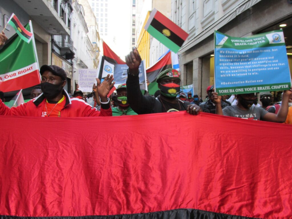 liberdade, promovido por povos nigerianos em São Paulo