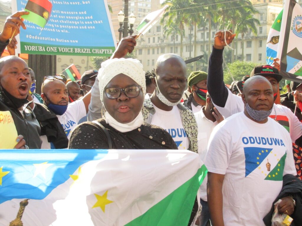 Ato pela paz e liberdade, promovido por povos nigerianos que vivem em São Paulo