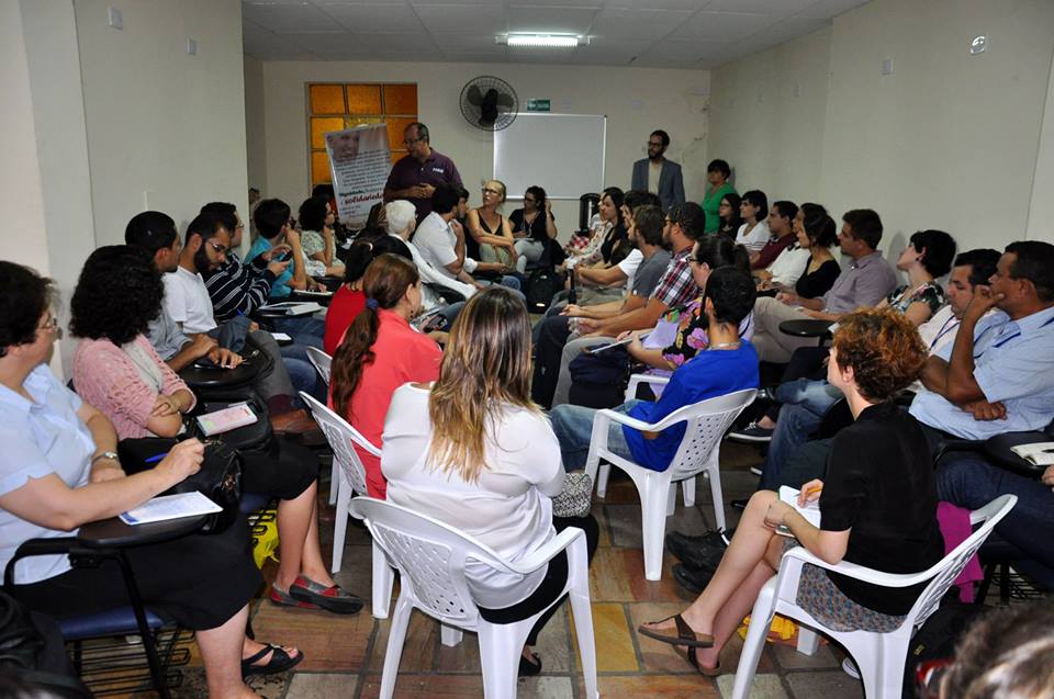 Salão do centro de acolhida para imigrantes da Prefeitura de São Paulo ficou pequeno durante encontro promovido pelo Sefras. Crédito: Divulgação/Sefras