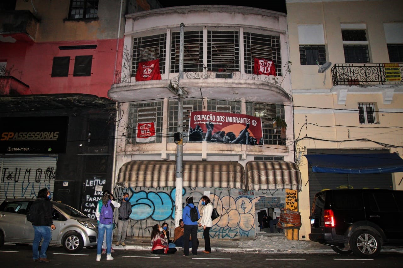 Prédio no bairro da Liberdade, em São Paulo, que se transformou na “Ocupação de Imigrantes Jean-Jacques Dessalines”